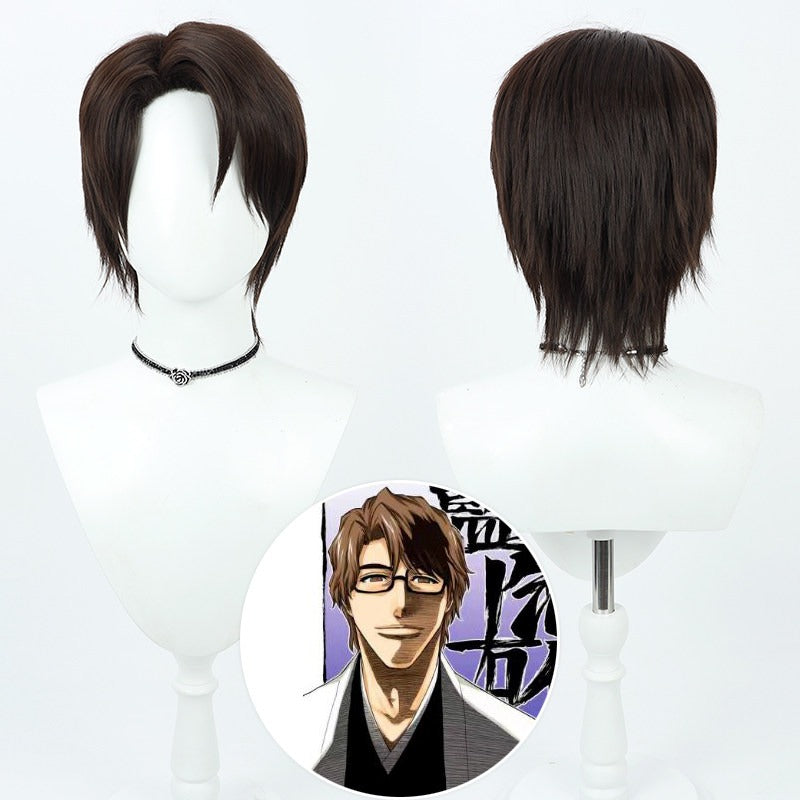 BLEACH Cosplay Wigs Anime Sosuke Aizen Brown Wigs