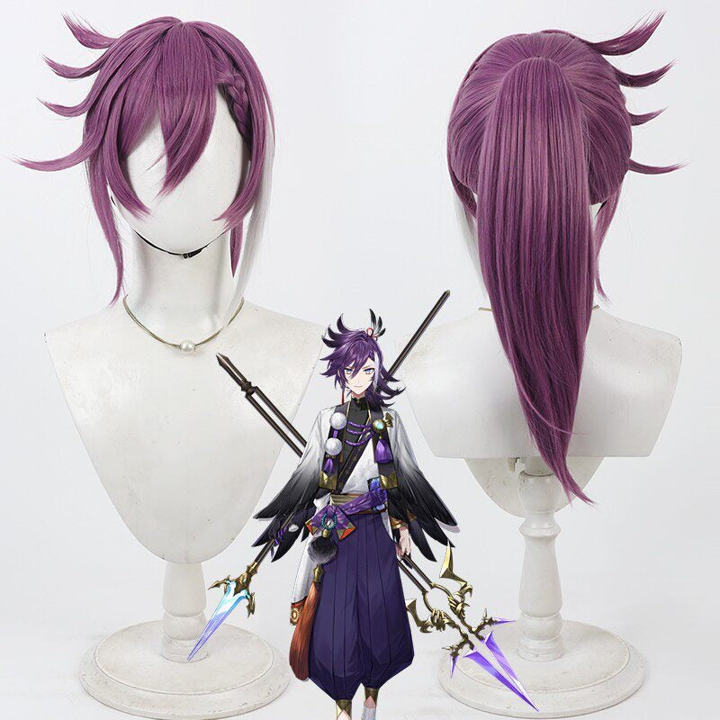 Banzoin Hakka Cosplay Wigs Integrated Ponytail Hololive VTuber