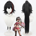 Bay Cosplay Wigs Red Highlight Split Ponytail Goddess of Victory: Nikke