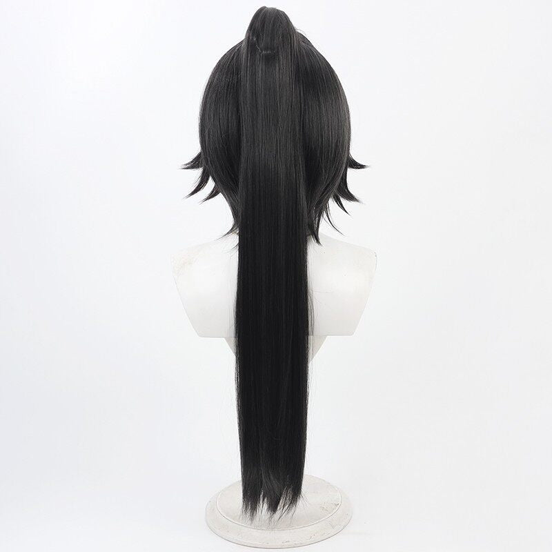 Bay Cosplay Wigs Red Highlight Split Ponytail Goddess of Victory: Nikke