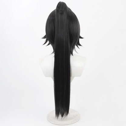 Bay Cosplay Wigs Red Highlight Split Ponytail Goddess of Victory: Nikke