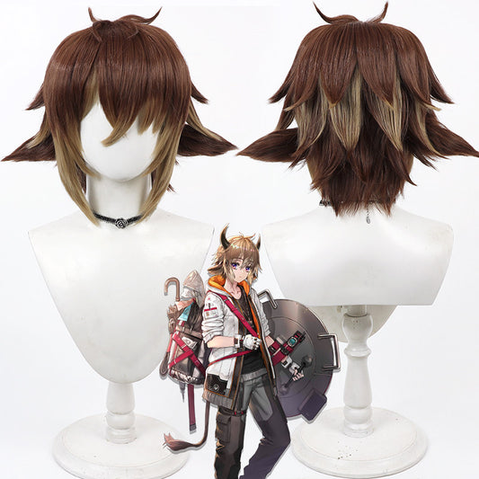 Bison Arknights Cosplay Wigs Highlight Flip Animal Ears