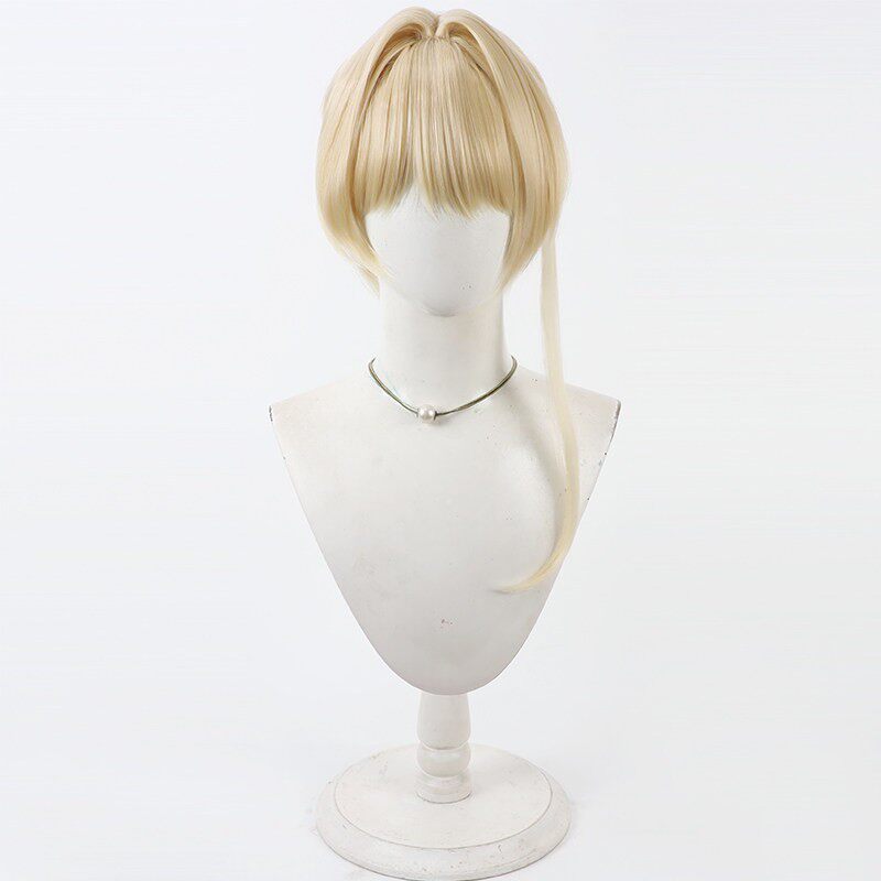 Blue Archive Asuma Toki Cosplay Wigs Short Yellow Wigs