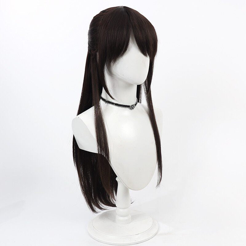Blue Archive Cosplay Wigs Airi Kurimura Dark Brown Half Up Wigs
