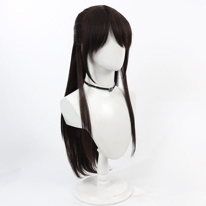 Blue Archive Cosplay Wigs Airi Kurimura Dark Brown Half Up Wigs