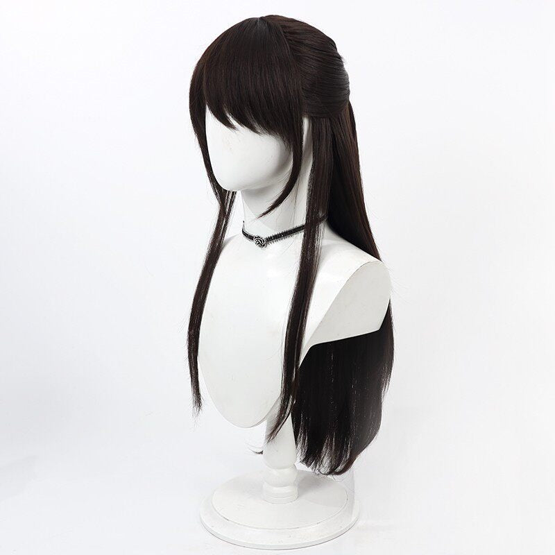 Blue Archive Cosplay Wigs Airi Kurimura Dark Brown Half Up Wigs