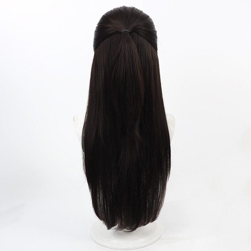 Blue Archive Cosplay Wigs Airi Kurimura Dark Brown Half Up Wigs
