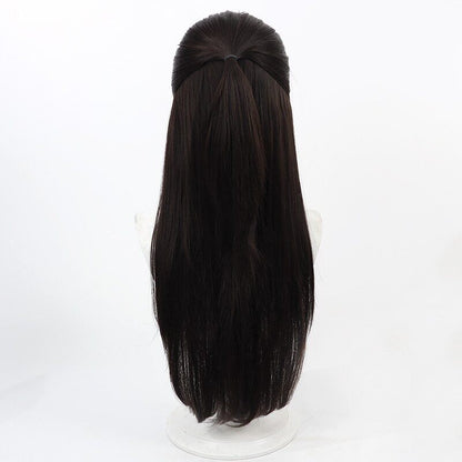Blue Archive Cosplay Wigs Airi Kurimura Dark Brown Half Up Wigs