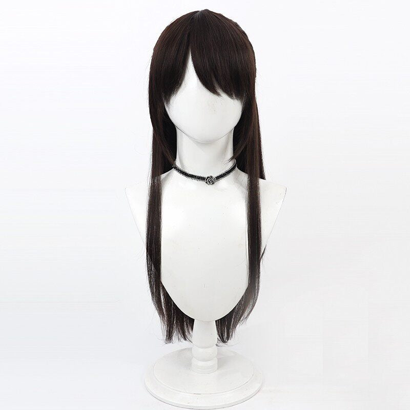 Blue Archive Cosplay Wigs Airi Kurimura Dark Brown Half Up Wigs