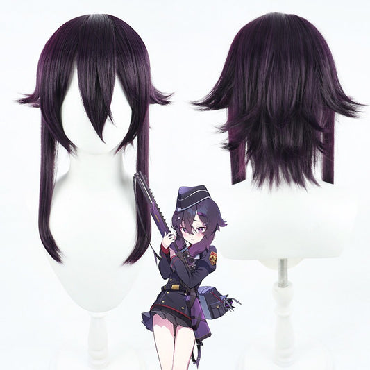 Blue Archive Cosplay Wigs Haruka Igusa Dark Purple Sideburns