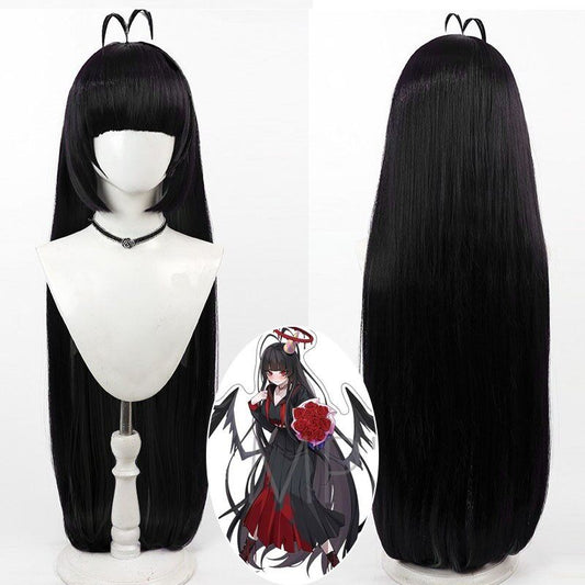 Blue Archive Cosplay Wigs Kenzaki Tsurugi Black Wigs