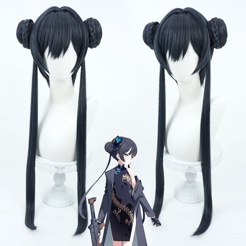 Blue Archive Cosplay Wigs Kisaki Ryuuge Double Buns Wigs