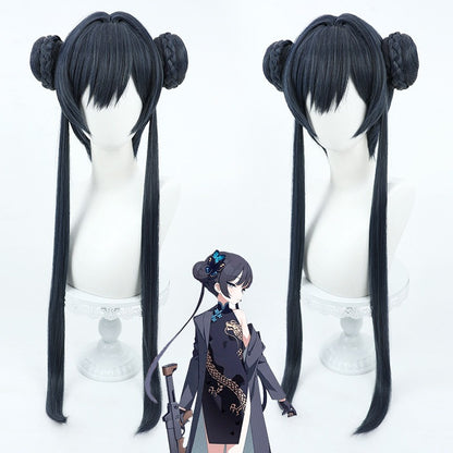 Blue Archive Cosplay Wigs Kisaki Ryuuge Double Buns Wigs