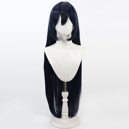 Blue Archive Cosplay Wigs Motomiya Chiaki Dark Blue Wigs