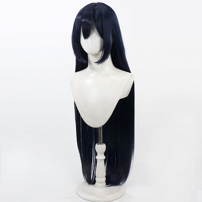 Blue Archive Cosplay Wigs Motomiya Chiaki Dark Blue Wigs