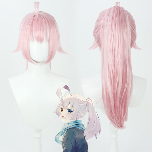 Blue Archive Cosplay Wigs Takanashi Hoshino High Ponytail Pink Wigs