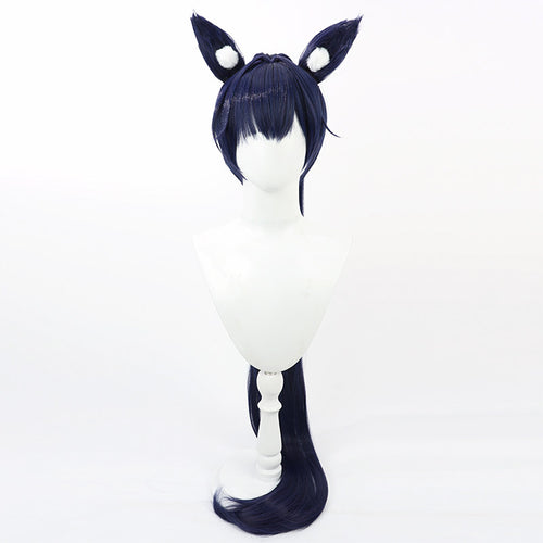 Blue Archive Serika Kuromi Cosplay Wigs Dark Blue Wigs