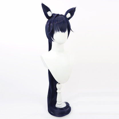 Blue Archive Serika Kuromi Cosplay Wigs Dark Blue Wigs
