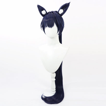 Blue Archive Serika Kuromi Cosplay Wigs Dark Blue Wigs