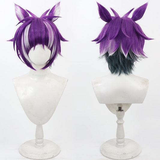 Chenya Cosplay Wigs Cheshire Cat Multi Highlight Wigs Disney Twisted-Wonderland