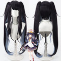 Cosplay Wigs Aikiyo Fuuka Twin Split Ponytail Wigs Blue Archive