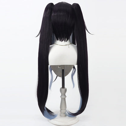 Cosplay Wigs Aikiyo Fuuka Twin Split Ponytail Wigs Blue Archive
