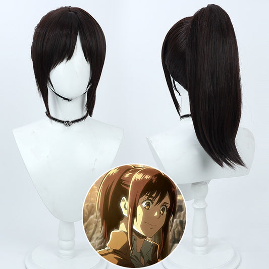 Cosplay Wigs Anime Attack on Titan Sasha Blouse Dark Brown Wigs