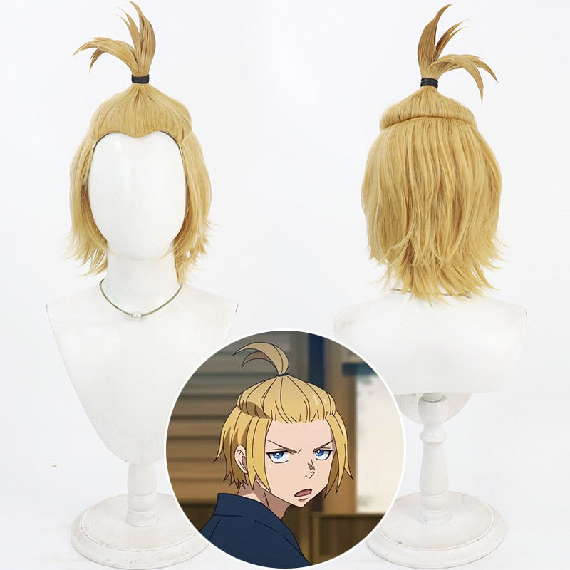 Cosplay Wigs Anime Fire Force Arthur Boyle Yellow Wig