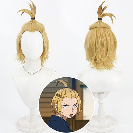 Cosplay Wigs Anime Fire Force Arthur Boyle Yellow Wig