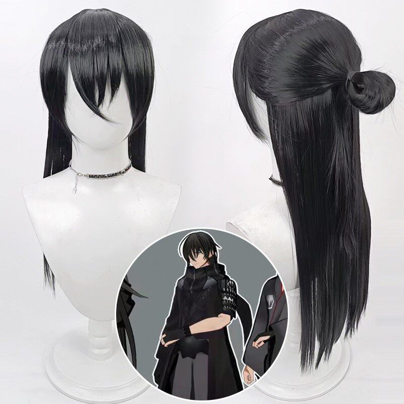 Cosplay Wigs Anime Magoroku Kanemoto Touken Ranbu Online Black Wigs