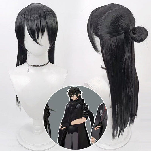 Cosplay Wigs Anime Magoroku Kanemoto Touken Ranbu Online Black Wigs