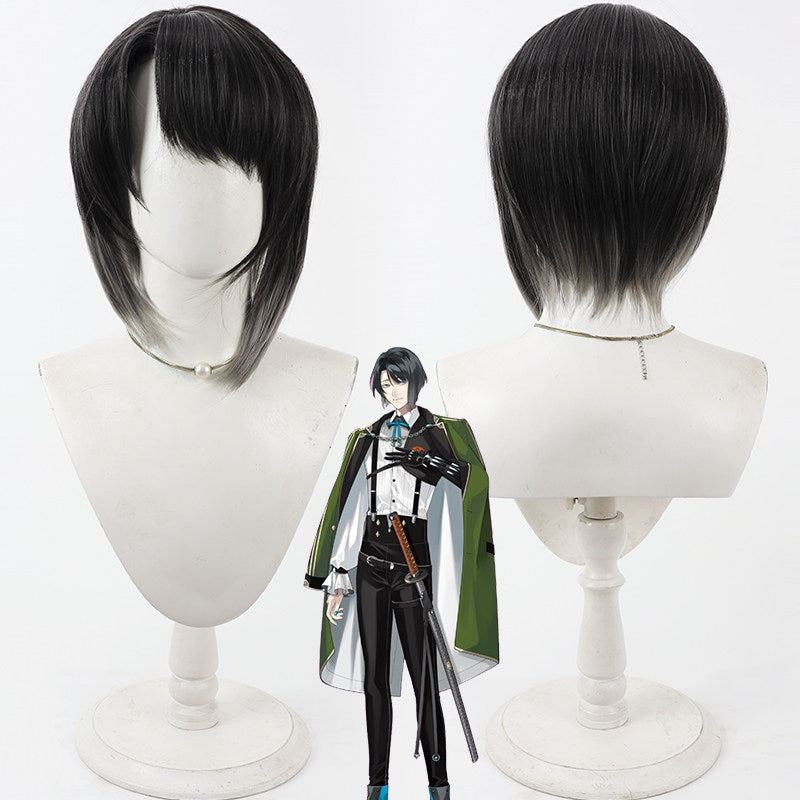 Cosplay Wigs Anime Matsui Gou Black Mixed Wigs Touken Ranbu Online