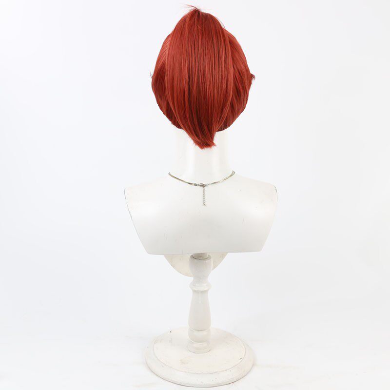 Cosplay Wigs Anime Ninjaboy Rantaro Isuke Ninokuruwa Wine Red Wigs