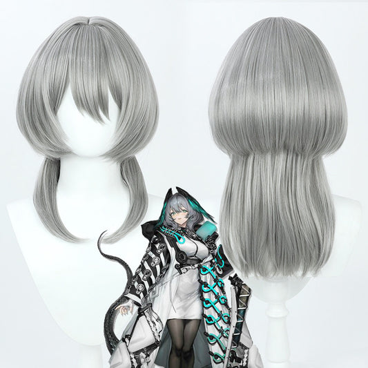 Cosplay Wigs Arknights 4th Ann Ho'olheyak Grey Wigs