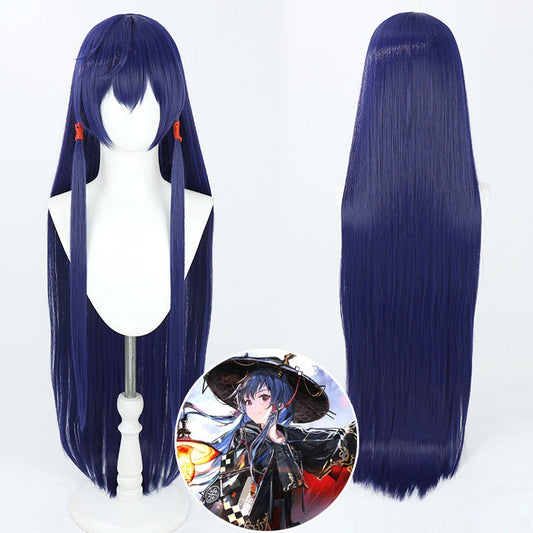 Cosplay Wigs Arknights Ch'en the Holungday Blue Long Wigs