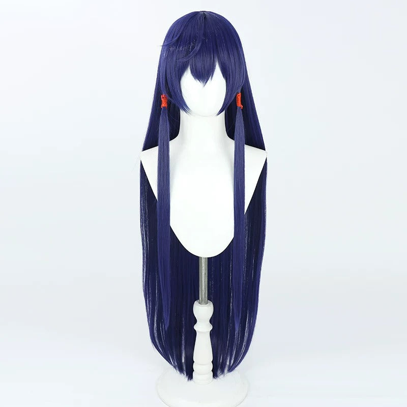 Cosplay Wigs Arknights Ch'en the Holungday Blue Long Wigs
