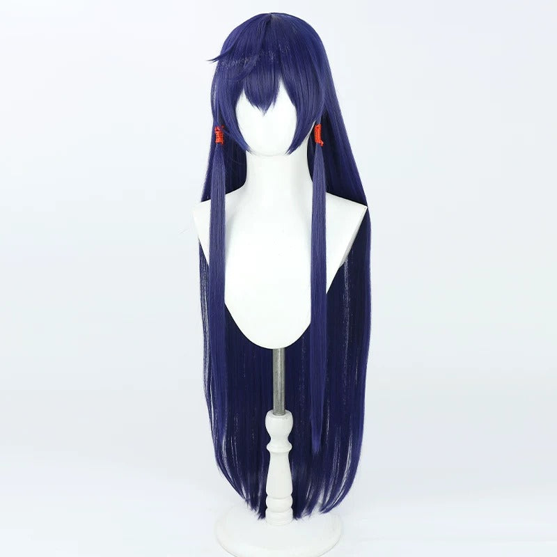 Cosplay Wigs Arknights Ch'en the Holungday Blue Long Wigs