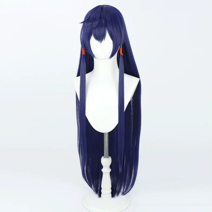 Cosplay Wigs Arknights Ch'en the Holungday Blue Long Wigs