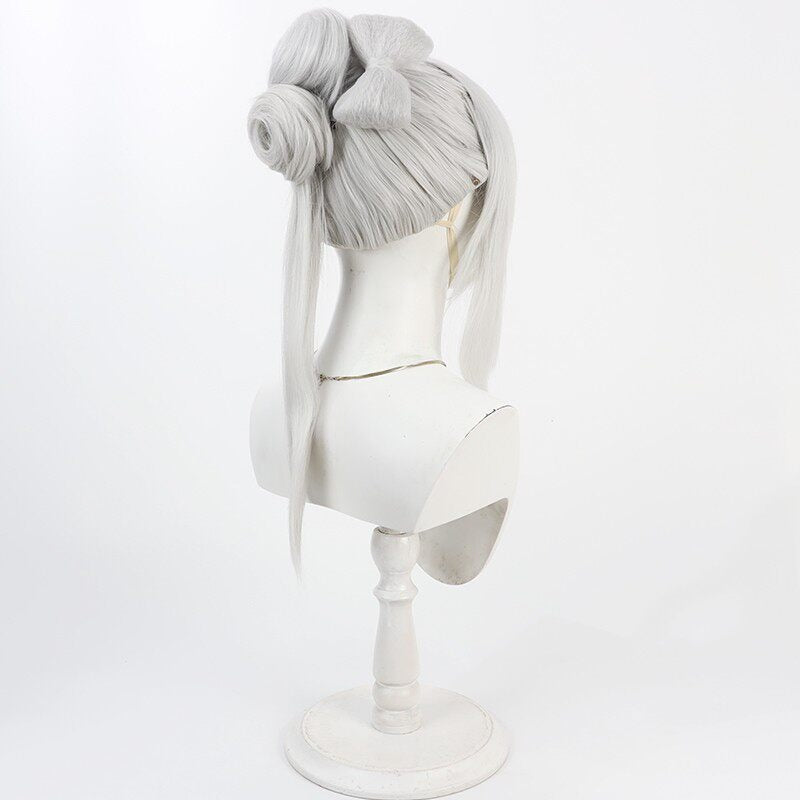 Cosplay Wigs Asagi Mutsuki New Year Silver Wigs Blue Archive