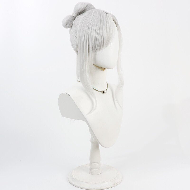 Cosplay Wigs Asagi Mutsuki New Year Silver Wigs Blue Archive