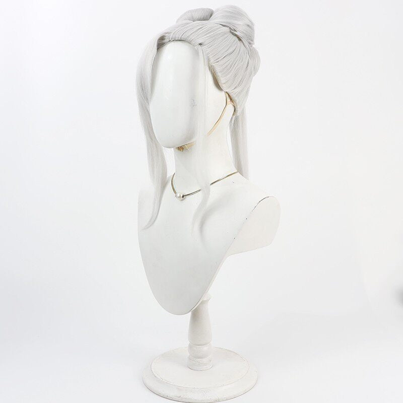 Cosplay Wigs Asagi Mutsuki New Year Silver Wigs Blue Archive