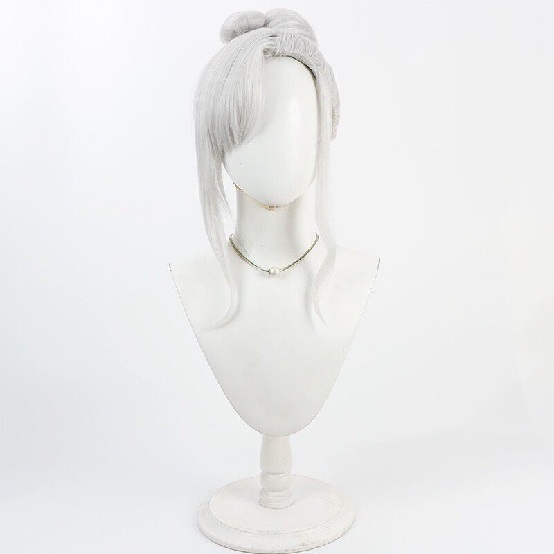 Cosplay Wigs Asagi Mutsuki New Year Silver Wigs Blue Archive