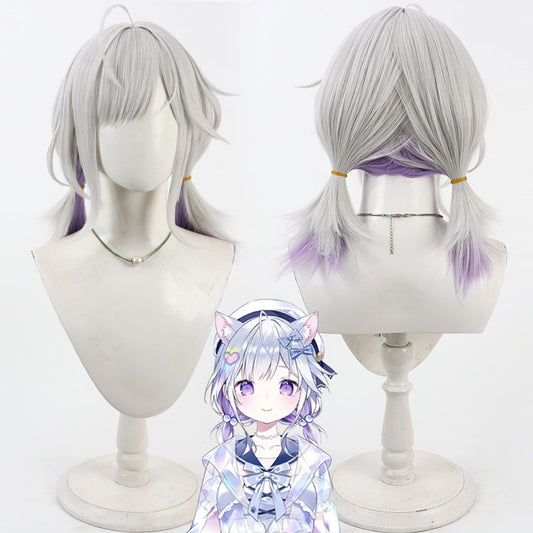 Cosplay Wigs Ayatsuno Yuni Girl Group Silver Wigs StelLive VTuber