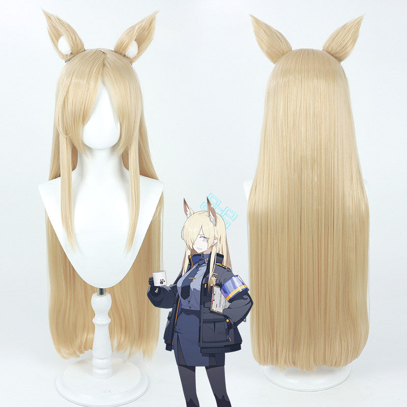 Cosplay Wigs Blue Archive Kanna Ogata Yellow Wigs