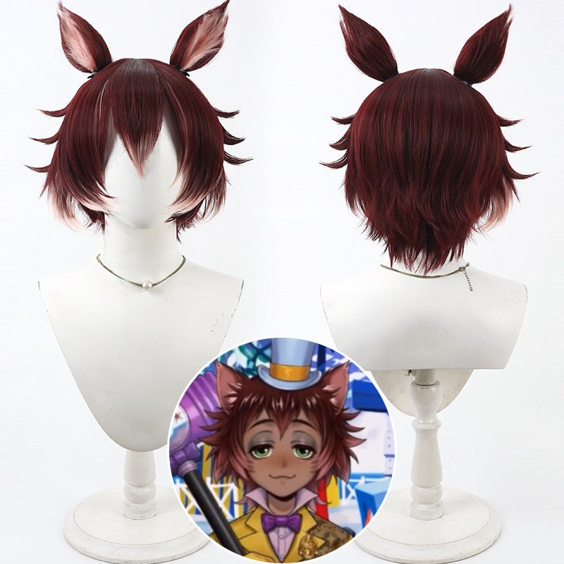 Cosplay Wigs Cat Beastman Gidel Gradient Wigs Disney Twisted-Wonderland