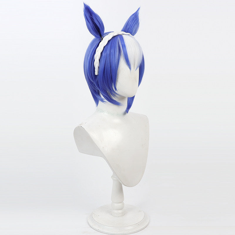 Cosplay Wigs Cesario Blue Ears Tail Umamusume:Pretty Derby