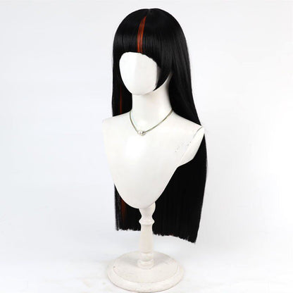 Cosplay Wigs Choya Hanabi Black Red Highlight Wigs VSPO! VTuber