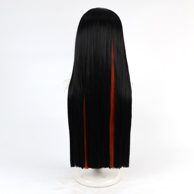 Cosplay Wigs Choya Hanabi Black Red Highlight Wigs VSPO! VTuber