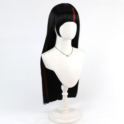 Cosplay Wigs Choya Hanabi Black Red Highlight Wigs VSPO! VTuber