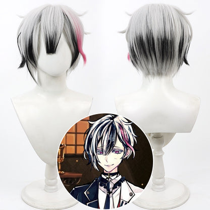 Cosplay Wigs Devil Butler with Black Cat Berrien Cliane Black White Wigs